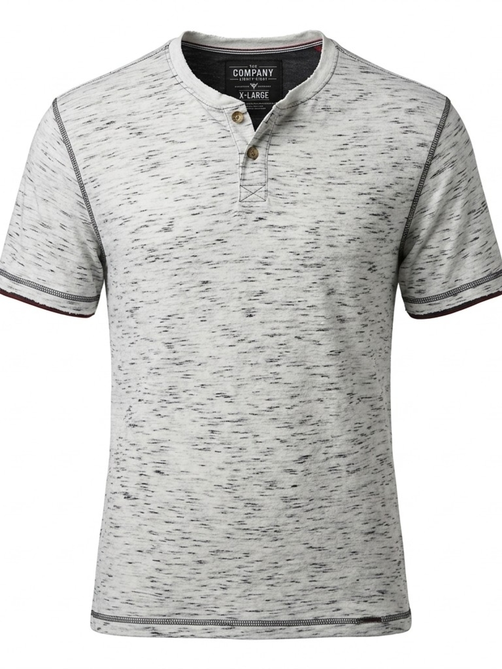 Company Eighty-One Textured Button Henley T-Shirt, Men's XL